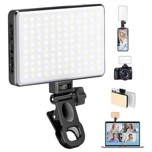 LED Video Light Panel for Cameras and Smartphones - Black